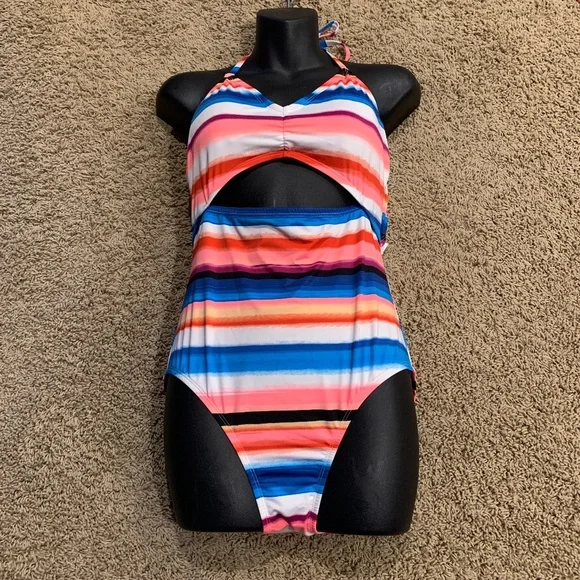 COPY - NWOT Clean Water Striped One Piece Swimsuit: XL - Picture 2 of 7